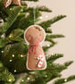 Embroidered Gingerbread Man Decoration - Image 1