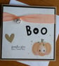 Pumpkin Blank Card - Halloween, Birthday - Orange Ribbon - Image 10