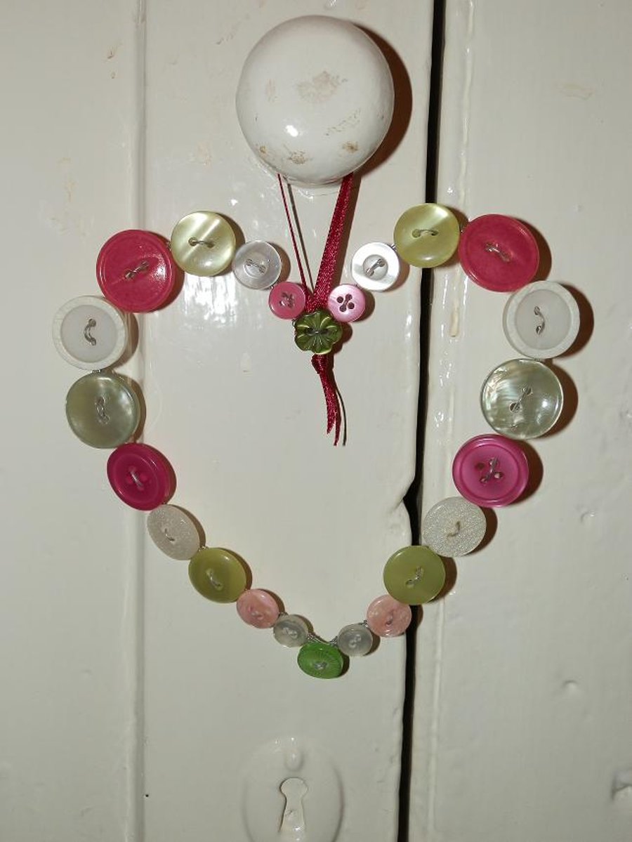 Button Heart Hanger