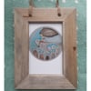 Free spirit small print in driftwood frame