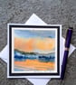Sunrise. Handpainted Blank Card. Letterbox Gift. Keepsake