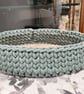 Crochet Basket in Sage Green - Image 1