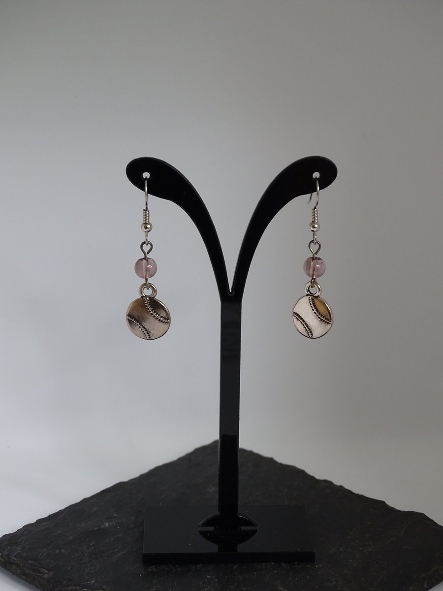 Baseball Charm Earrings
