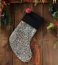 William Morris Christmas Stocking Vintage Blackthorn Blue