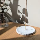 Handmade Jesmonite Incense Stick Holder & Ash Catcher - Scalloped Terrazzo Tray