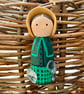 Mary Anning Handpainted Wooden Peg Doll - inspirational women