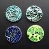 set of four large ceramic buttons