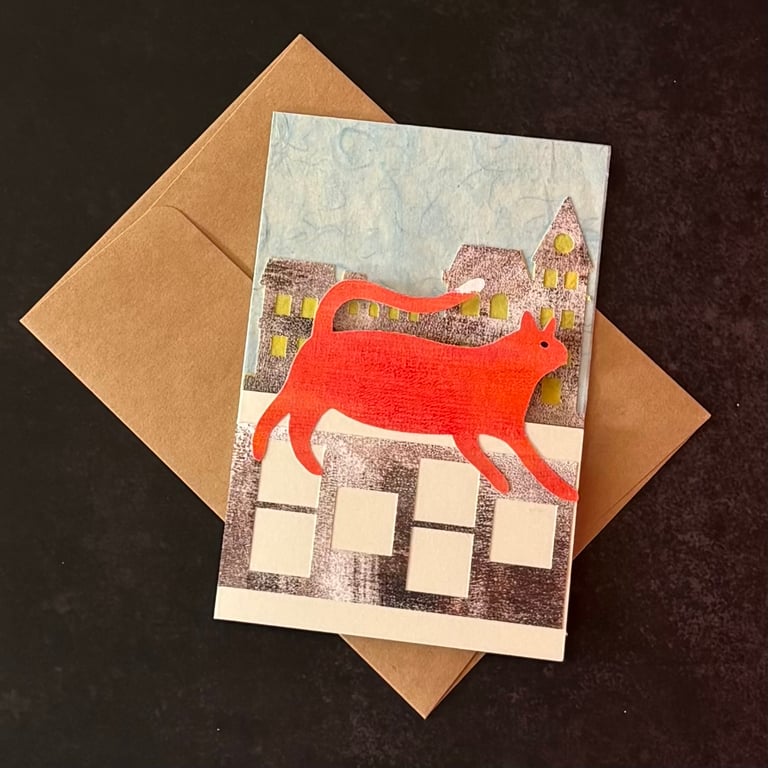 Greetings Card - Urban Ginger Cat