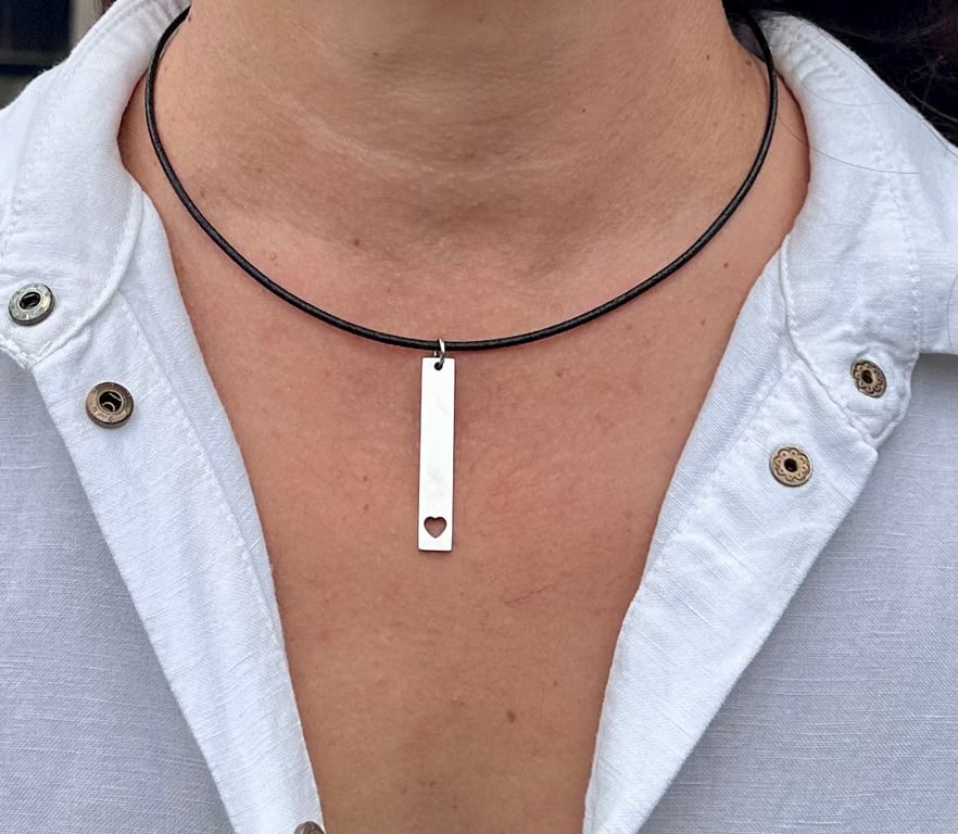Leather necklace for women, Dainty Boho jewellery, Choker necklace