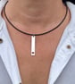 Leather necklace for women, Dainty Boho jewellery, Choker necklace - Image 1