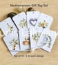 Mediterranean Gift Tag set of 16 various designs 5.2 x 7.4cm