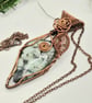 Freeflowing Copper Necklace With Natural Emerald - Image 4