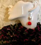  Merino wool ball earrings - Image 4