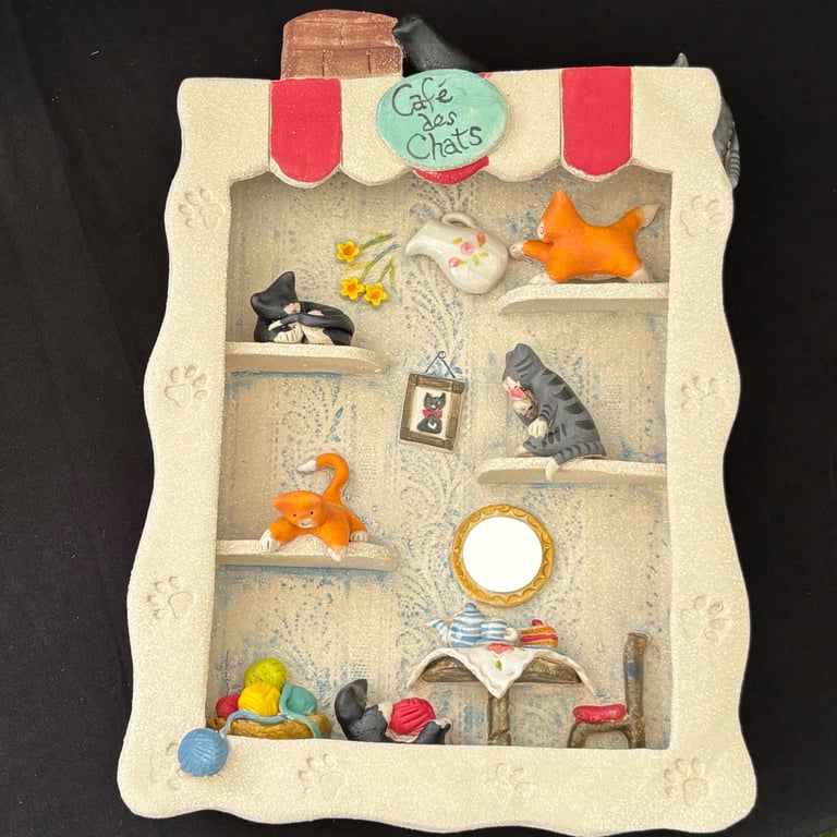 Cat cafe wall hanging
