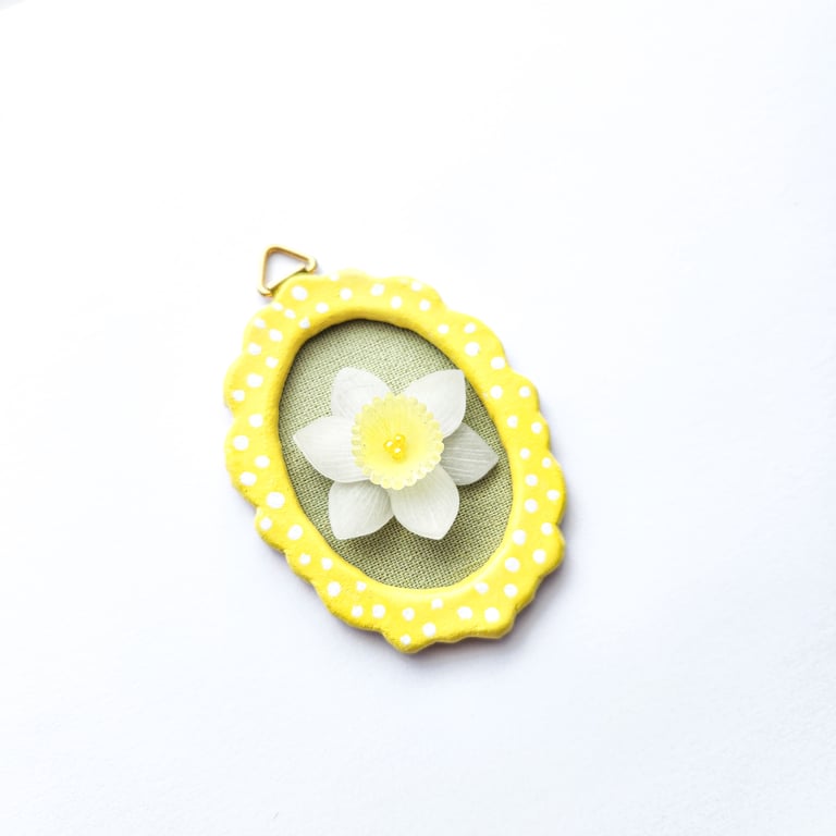 Tiny Floral Wall Hanging - Handmade Botanical Art, Spring Flower Hanging