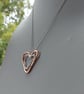 Nested Hearts Pendant, mixed metals, copper and sterling silver - Image 7