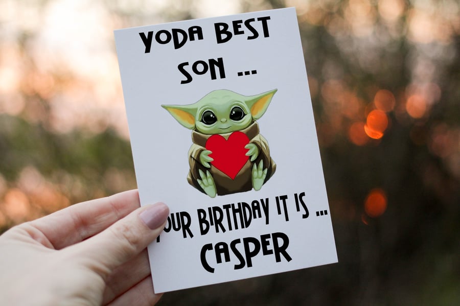 Yoda Best Son Birthday Card, Yoda Card for Son, Special Son Birthday Card, Son
