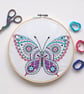 Embroidery Kit - Butterfly Embroidery Kit, Hand Embroidery Kit - Image 2