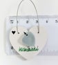 Sea Glass Bird Ornament, Handmade Coastal Keepsake, Gift Tag or Hanging Decor - Image 5