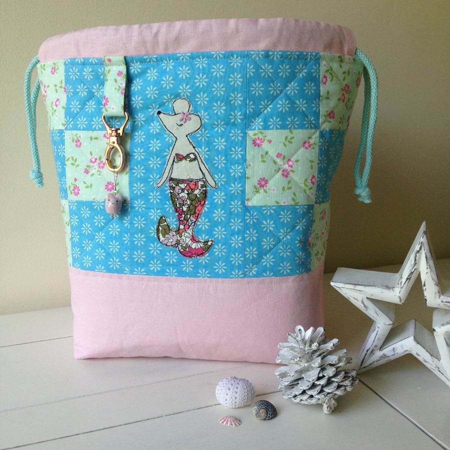 Large Matilda Mermouse project bag