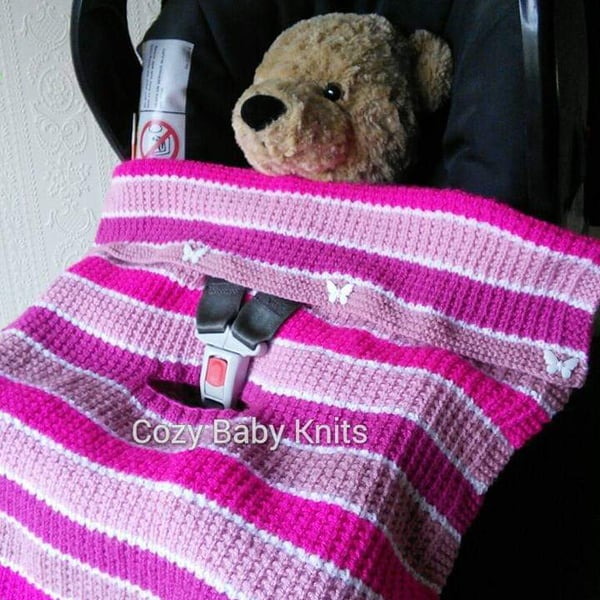 First size baby car seat blanket