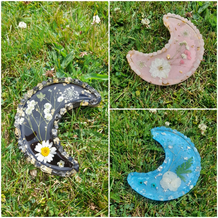 CUSTOM SLOT -  Quartz Floral Crystal Moon Tray