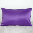 Purple Satin 16" x 12" Oblong Cushion Cover Pillow Sham