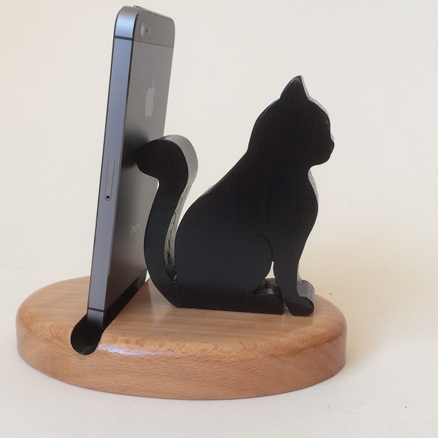 Black Cat Phone Stand (WPS18)