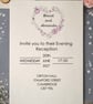 Personalised Evening Wedding Invitation  Lilac Love Heart - Image 2