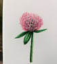 Red Clover Flower Acrylic Painting  - Image 3