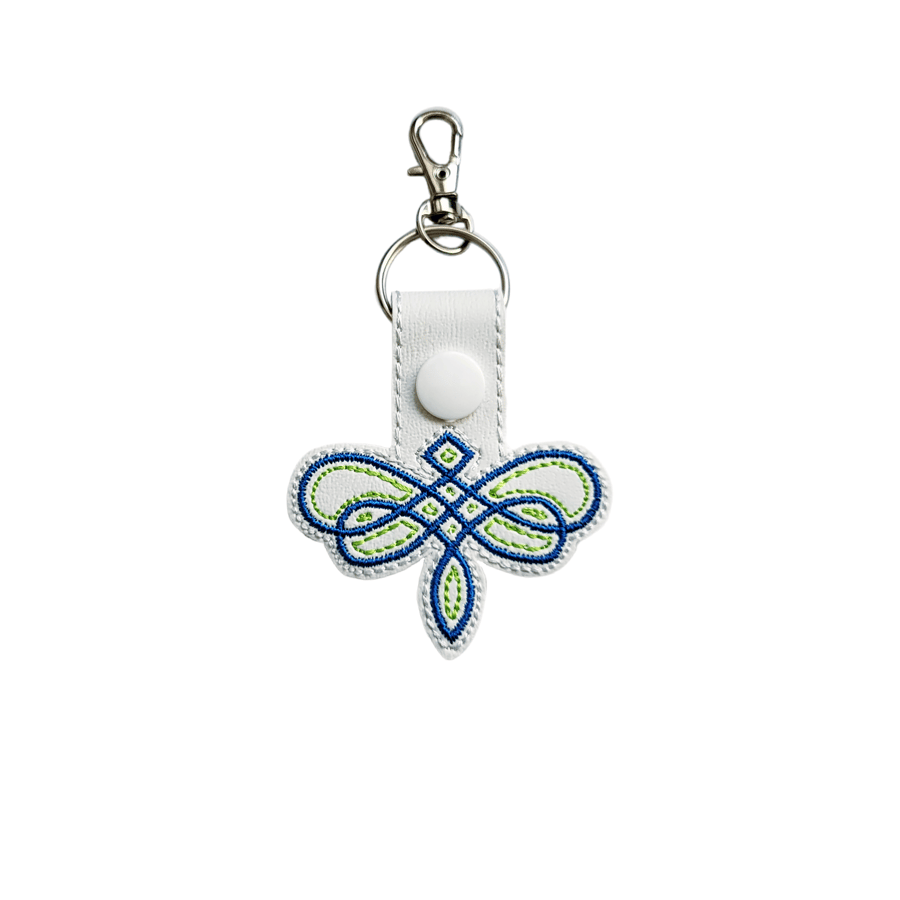 Celtic Knot Dragonfly Keyring