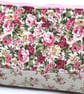 A country style fabric zip top pouch bag,  to store any small precious items.