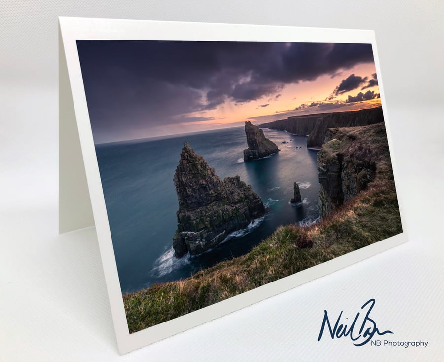 Stacks of Duncansby Caithness - Scotland Greeting Card by Neil Barr