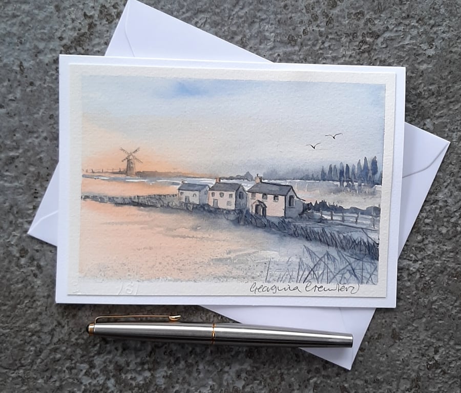 Wetlands. Handpainted Watercolour Blank Cards