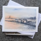 Wetlands. Handpainted Watercolour Blank Cards