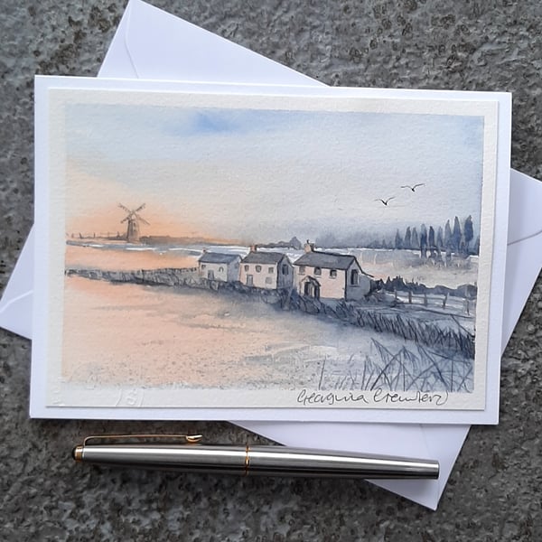 Wetlands. Handpainted Watercolour Blank Cards