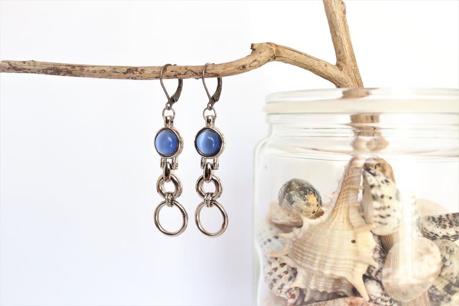 Up-cycled steampunk theme earrings