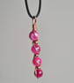 Handmade Pink Banded Agate & Copper Pendant Necklace Gift Boxed Matching Earring