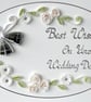 Wedding congratulations card with paper quilling flowers - Image 3