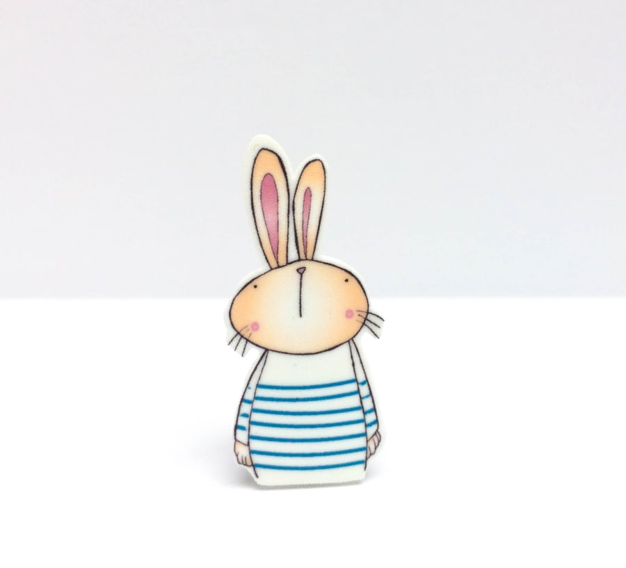 Breton Easter Bunny Pin badge