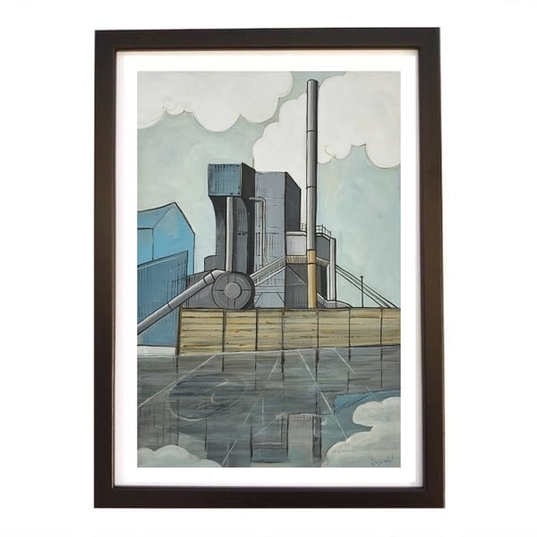 Whitstable Brett Aggregates Plant print by Susie West