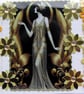 Art Deco Style Lady - Hand Crafted Decoupage Greeting Card - Blank 3301