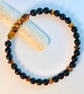 Tigers Eye & Black Onyx Bracelet - Larger Size - Father's Day, Gifts For Men - Image 3