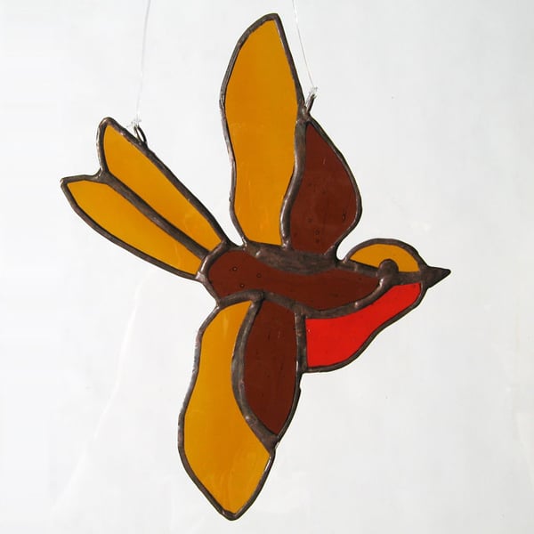 Little Bird Light Catcher - Amber, Brown & Red