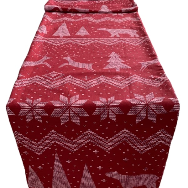 Scandi, Nordic Christmas Table Runner 1.9m x 30cm Gift Idea