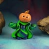 Tiny Pumpkin-head Gnome 'Higgs' OOAK Sculpt by Ann Galvin