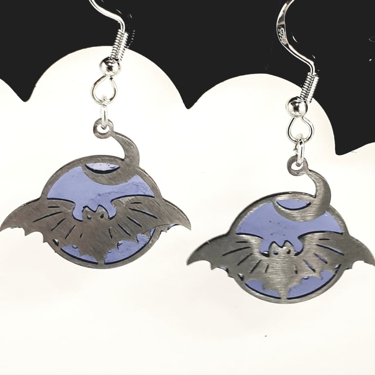 Gothic Bat Earrings 