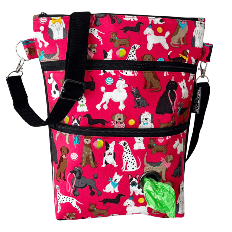Dog walking bags,assorted dogs