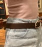 1.25" Width Brown Leather Belt - hole punched at 28 - 32 inches - FREE UK SHIP - Image 2