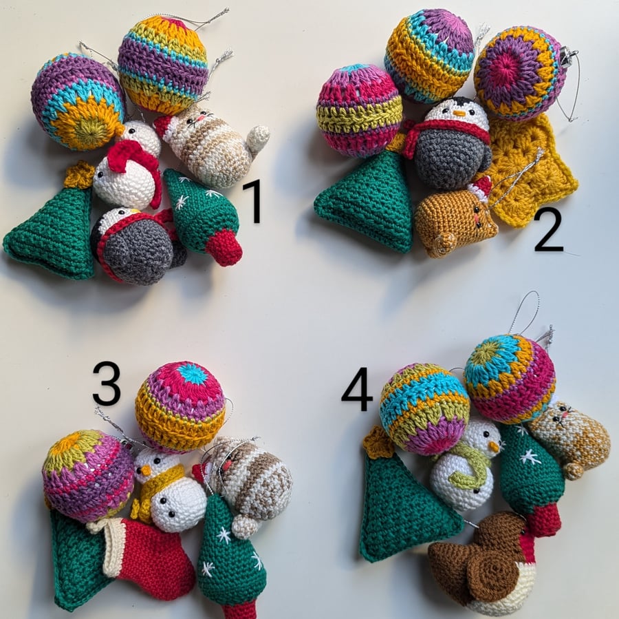 Crochet Christmas Decoration Set